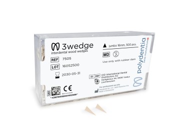3wedge Interdentalkeile aus Holz Small, Skinny, Large, Jumbo, je 1 Packung