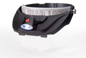Stereo Kopfband Lupe, 4 Vergrößerungen mit LED Lichtkopf