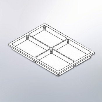 Schubladeneinsätze, Kunststoff, verschiedene Größen, je 1 Stück