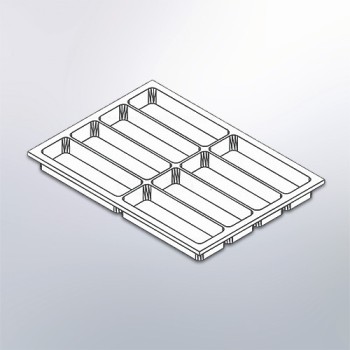 Schubladeneinsätze, Kunststoff, verschiedene Größen, je 1 Stück
