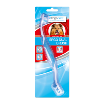 Bogadent ERGO DUAL BRUSH, doppelendige Zahnbürste für Hunde, mini oder normal, je 1 Stück