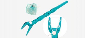 Easy Floss Zahnseidehalter für optimale Mundpflege, rot oder blau, je 1 Stück