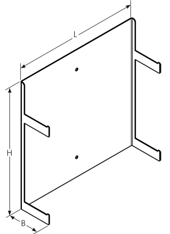 Becherhalter aus Edelstahl für 4 Mundspülbecher, 1 Stück