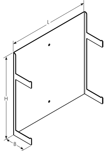 Wandhalterung für Becherhalter, Edelstahl, 1 Stück