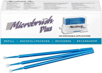 Microbrush Plus Applikatoren im Nachfüllpack, verschiedene Farben und Größen, je 100 Stück