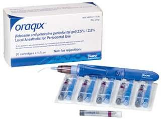 Oraqix Parodontal-Gel, 20 x 1,7 g Gel-Patronen