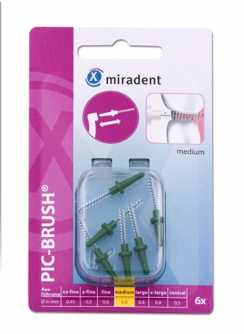 Pic-Brush Ersatzbürsten, verschiedene Größen, je 6 Stück