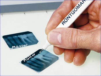 Röntgomarker, Stift zur Beschriftung von Röntgenaufnahmen, weiße Spezialtinte, 1 Stück