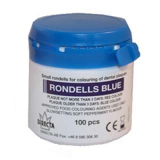 Rondell red oder blue, Plaqueindikator, je 100 Pellets