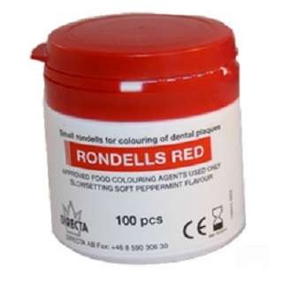 Rondell red oder blue, Plaqueindikator, je 100 Pellets