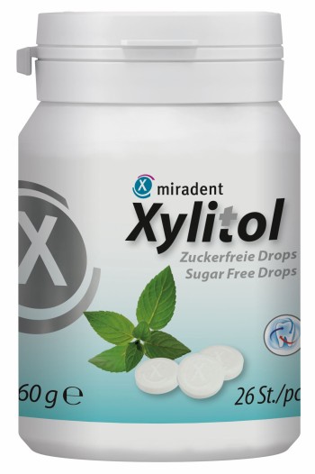 Xylitol Drops, zuckerfreie Zahnpflegebonbons, 3 Geschmacksrichtungen, je 1 Dose
