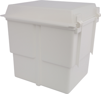 Zirc E-Z Storage Organizer mit weißem oder klarem Deckel und Gestell