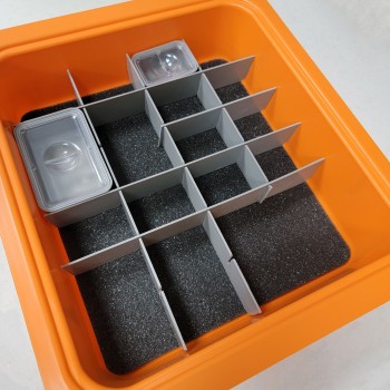 Zirc Trennwände für Materialwannen, grau, 8 Einzelteile, 1 Stück