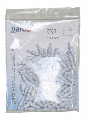 paro interspace brush F, soft, Einbüschelbürsten, Nachfüllpack, 6 Stück oder 100 Stück