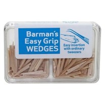 Barmans Wedge <Easy Grip> Interdentalkeile mit Kerbe, Holz, naturfarben, 200 Stück