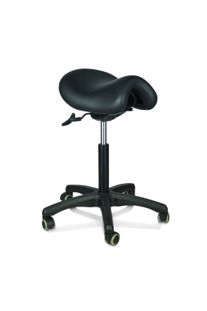 BamBasic Sattelsitz, Sitzfläche aus schwarzem Venyl, 1 Stück