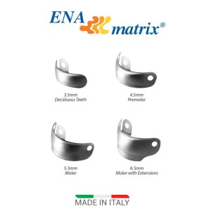 Ena Matrix Matrizen, 3,5 mm / 4,5mm / 5,5 mm / 6,5 mm, je 100 Stück