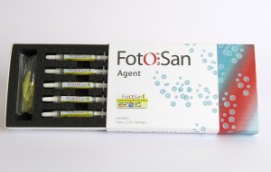 FotoSan Agent Fertigspritzen, verschiedene Ausführungen, je 5 x 1,2 ml und 10 Applikationsspitzen