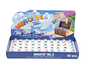 Miratoi Nr. 6, Fingerringe bunt gemischt, 50 Stück