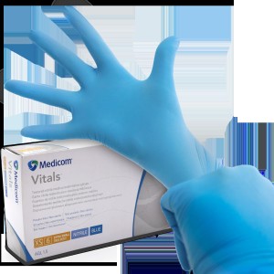 SafeTouch Advanced VITALS Nitrilhandschuhe, blau, Größe XS - XL, je 100 Stück