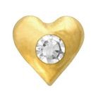 TW 21 / TW21 Twizzler, Herz mit Diamant, 0,01 ct., 22 kt. Gold oder 18 kt. Weißgold, 1 Stück