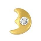 TW 25 / TW25 Twizzler, Mond mit Diamant, 22 kt. Gold oder 18 kt. Weißgold, 1 Stück