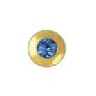 TW 54 / TW54 Twizzler, Kreis mit Saphir, blau, 22 kt. Gold oder 18 kt. Weißgold, 1 Stück