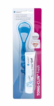 Tong-Clin Fresh Zungenreinigungs-Set mit 15 ml Zungengel, 1 Set