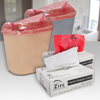 Zirc Handi Hopper Abfallbeutel rot oder klar, je 100 Stück