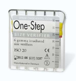 One-Step Size-Verifier, Prüfinstrumente, ISO 20-60, je 6 Stück