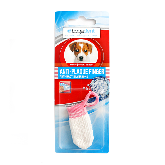 Bogadent ANTI-PLAQUE-FINGER, Microfaser-Fingerling für Hundewelpen, 1 Stück