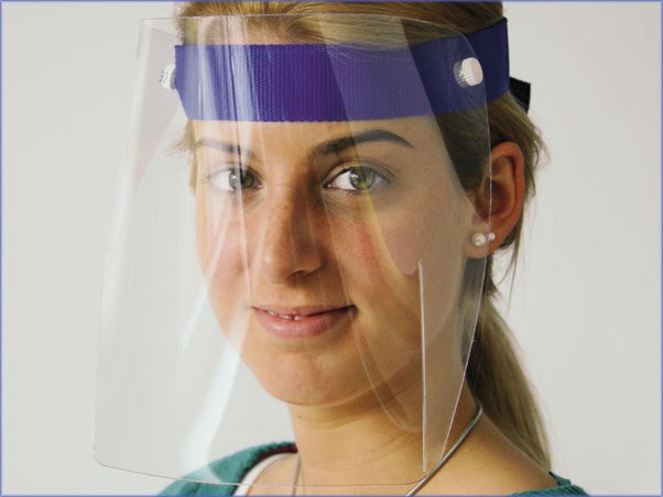 CC-Schild Gesichtsschutzschild mit flexiblem Klettverschluss, 1 Stück