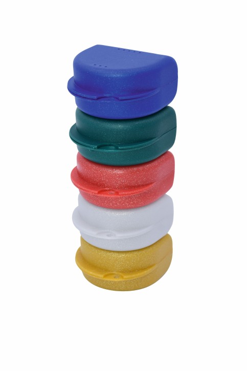 Dento-Box II, GLITZER, Höhe: 4 cm, verschiedene Farben, 12 Stück sortiert