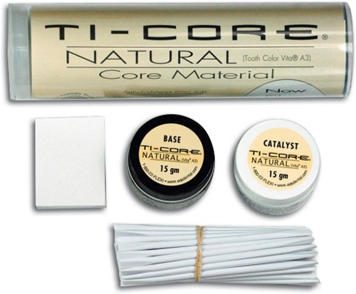 Ti Core Set, Natural Vita A3 oder grau, Stumpfaufbaukomposit