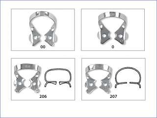 Fit Kofferdam Prämolarenklammern mit Flügel, je 1 Stück