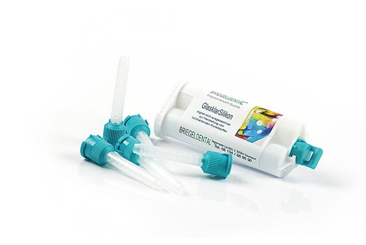 Glasklar-Silikon Kartusche mix, 1x 50 ml + 5 Mischer