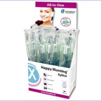 Happy Morning XYLITOL, Einmalzahnbürste mit Xylitol, 50 Stück