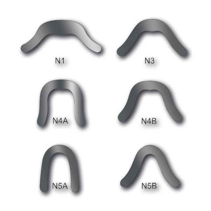 Dentatus Matrizenbänder Nyström, N1, N3, N4A, N4B, N5A, N5B, je 12 Stück