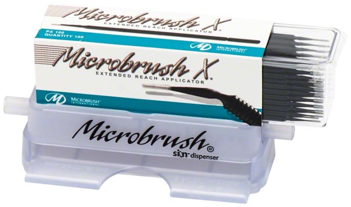 Microbrush Spender sion, gratis mit 50 Applikatoren (gelb / fein), 1 Stück