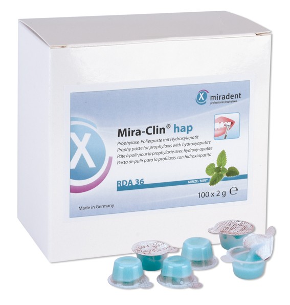 Mira-Clin hap, Polierpaste mit Hydroxylapatit, 100 x 2 g