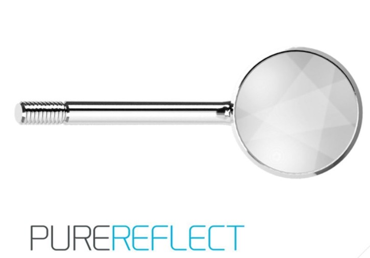 Mundspiegel Pure Reflect MP614HP Nr. 0, flach, ohne Spiegelgriff, 12 Stück