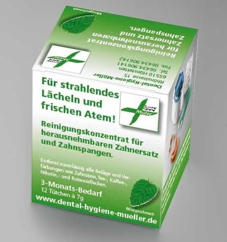 Reinigungskonzentrat für Prothesen und Zahnspangen, 1 Packung