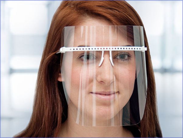 Proto-Cam 1 + 5 +1, Gesichtsschutzschild-Set weiß, 1 Set