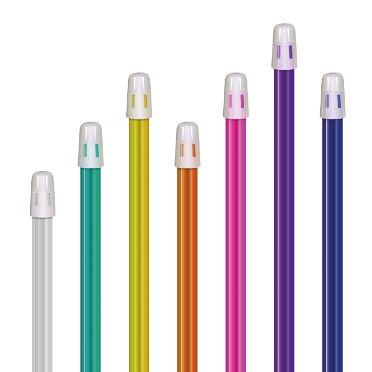 Medicom Speichelsauger mit abnehmbarer Kappe, 15 cm lang, verschiedene Farben, je 100 Stück