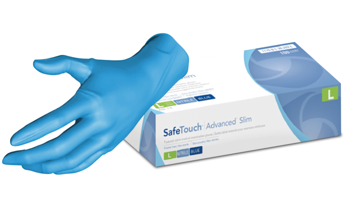 SafeTouch Advanced Slim, Nitrilhandschuhe, blau, je 100 Stück