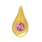 TW 50 / TW50 Twizzler, Tropfen mit Saphir, pink, 22 kt. Gold oder 18 kt. Weißgold, 1 Stück