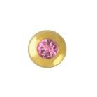 TW 53 / TW53 Twizzler, Kreis mit Saphir, pink, 22 kt. Gold oder 18 kt. Weißgold, 1 Stück
