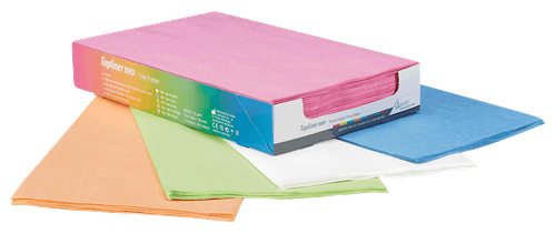 Topliner NEO Trayauflagen, klein oder groß, verschiedene Farben, je 250 Blatt