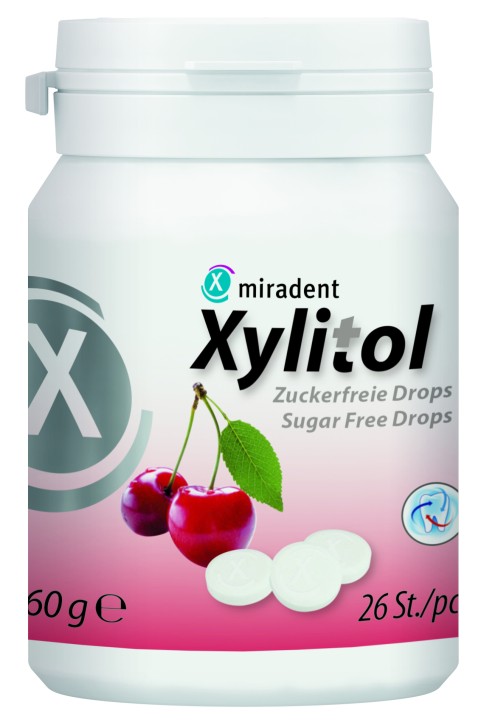 Xylitol Drops, zuckerfreie Zahnpflegebonbons, 3 Geschmacksrichtungen, je 1 Dose