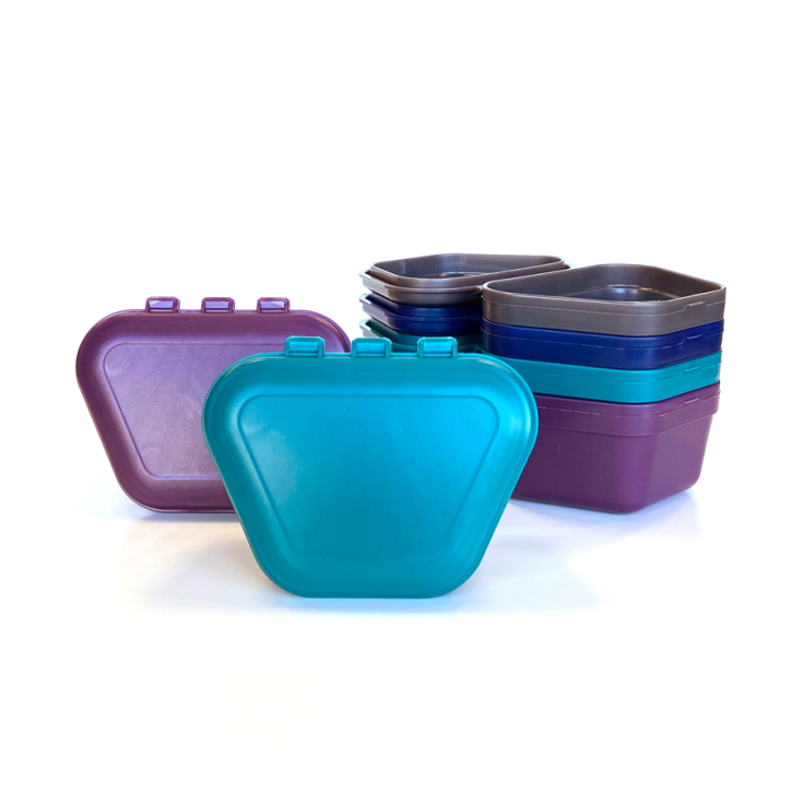 Zirc Prothesenbox, Denture Box, farblich, je 12 Stück